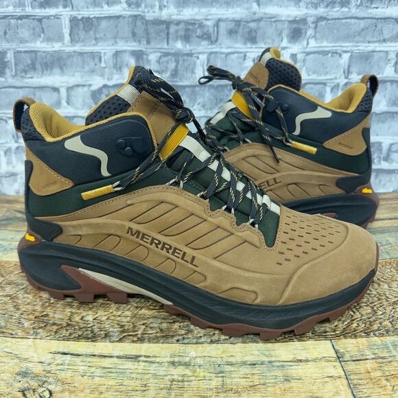Merrell Moab Speed 2 Mid Tan Leather Hiking Boots J038425 Mens Size 13 New main image 7